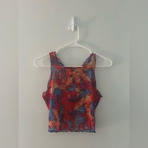 SHEIN Tie Dye Lettuce Trim
Tank Top Multicolor / XS(2)